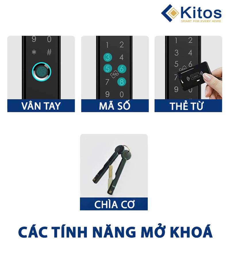 Khoá cửa KT-AL38 Đa dạng tính năng mở khóa