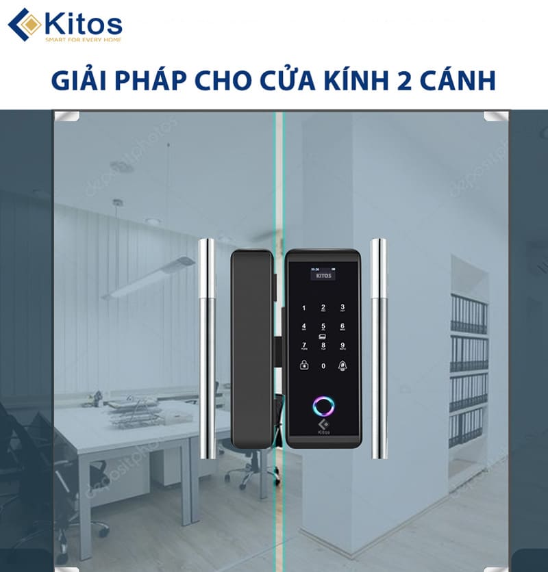 Khoá cửa Kitos KT-GL60 dùng cho cửa kính 1 cánh, 2 cánh