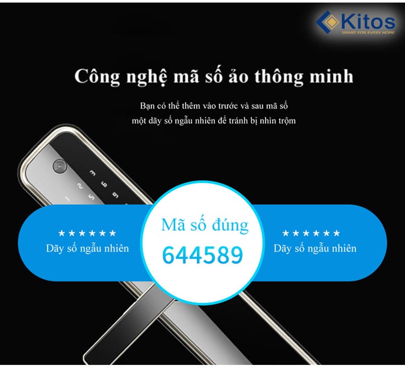 Khóa điện tử Kitos KT X3 mã số ảo thông minh