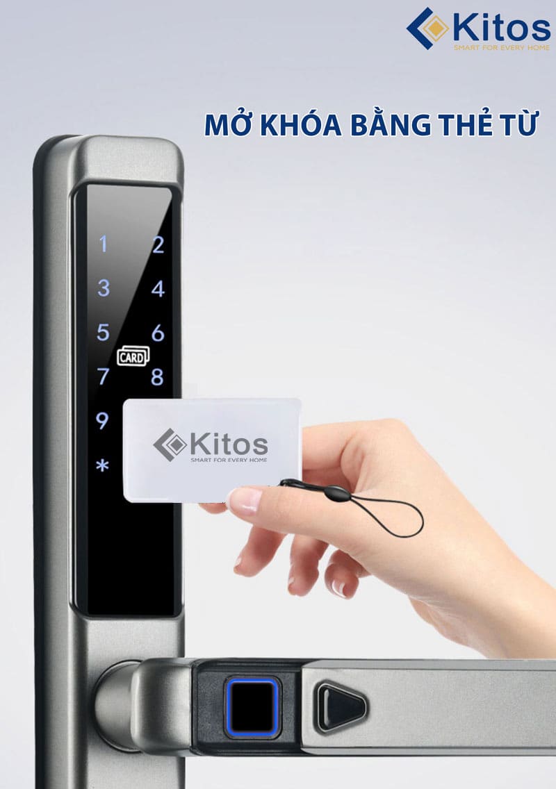 Khoá cửa Kitos KT AL650 mở khoá bằng thẻ từ