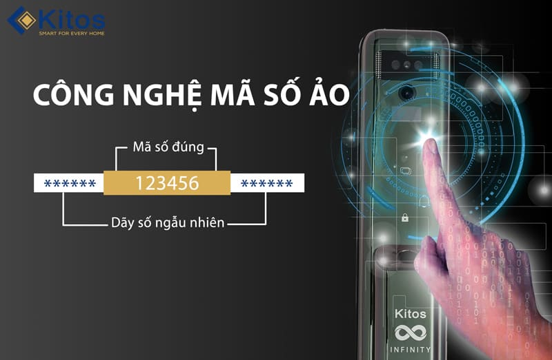 Khóa vân tay Kitos Infinity 3D Face có mã số ảo