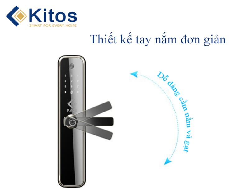 Khóa vân tay Kitos KT X3 thiết kế nắm tay đơn giản