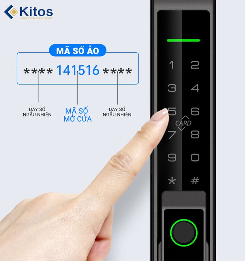 Khóa Kitos AL-630 sở hữu tính năng mã số ảo cực an toàn