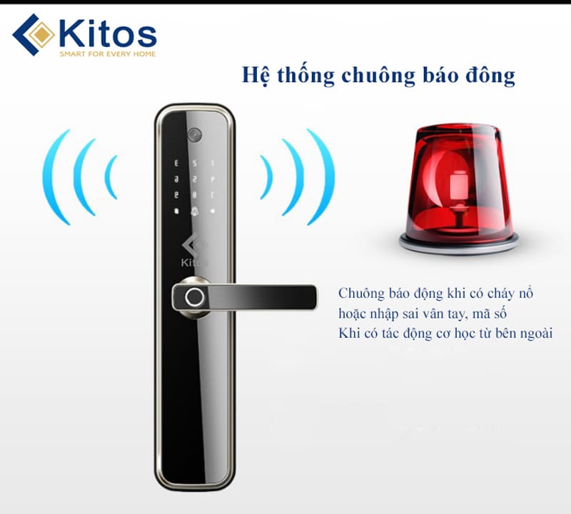 Khóa vân tay Kitos KT X3 có chuông báo động