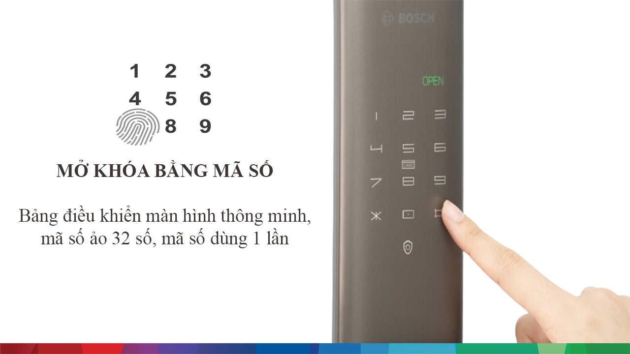 Bảng nhập mã số to,rõ trên Bosch FU750 