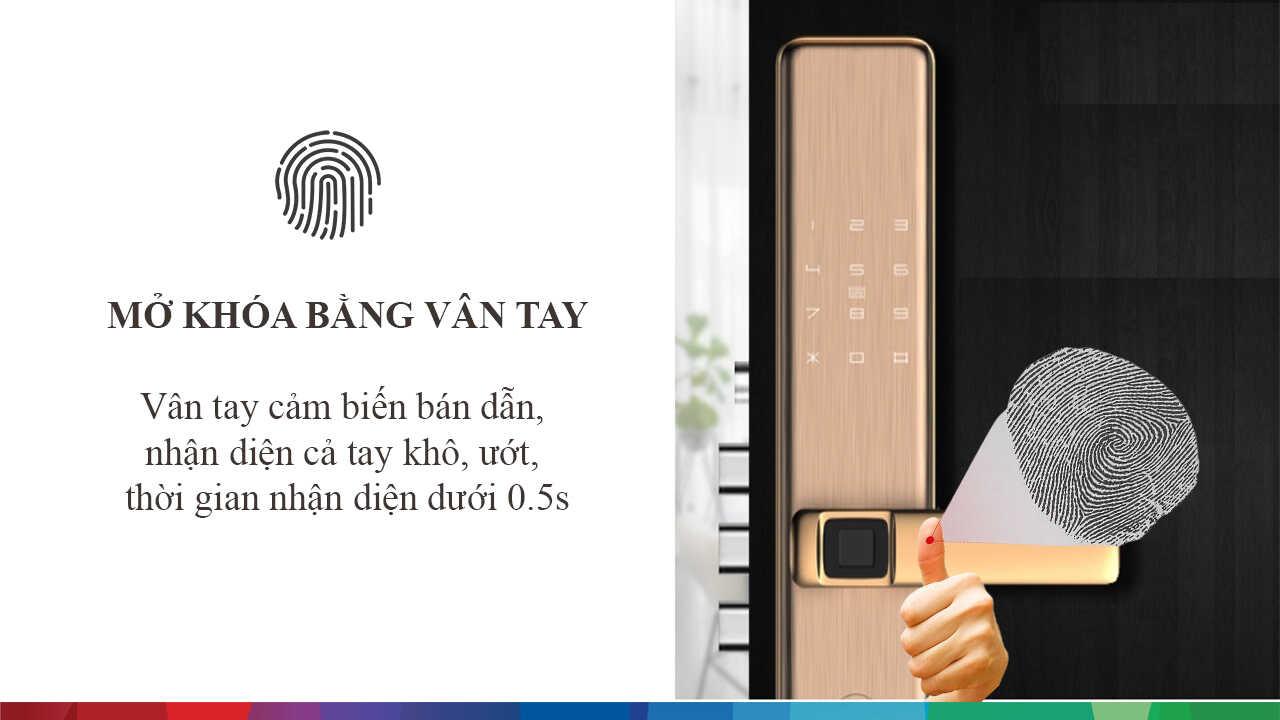 Khả năng nhận diện vân tay thông minh, chính xác