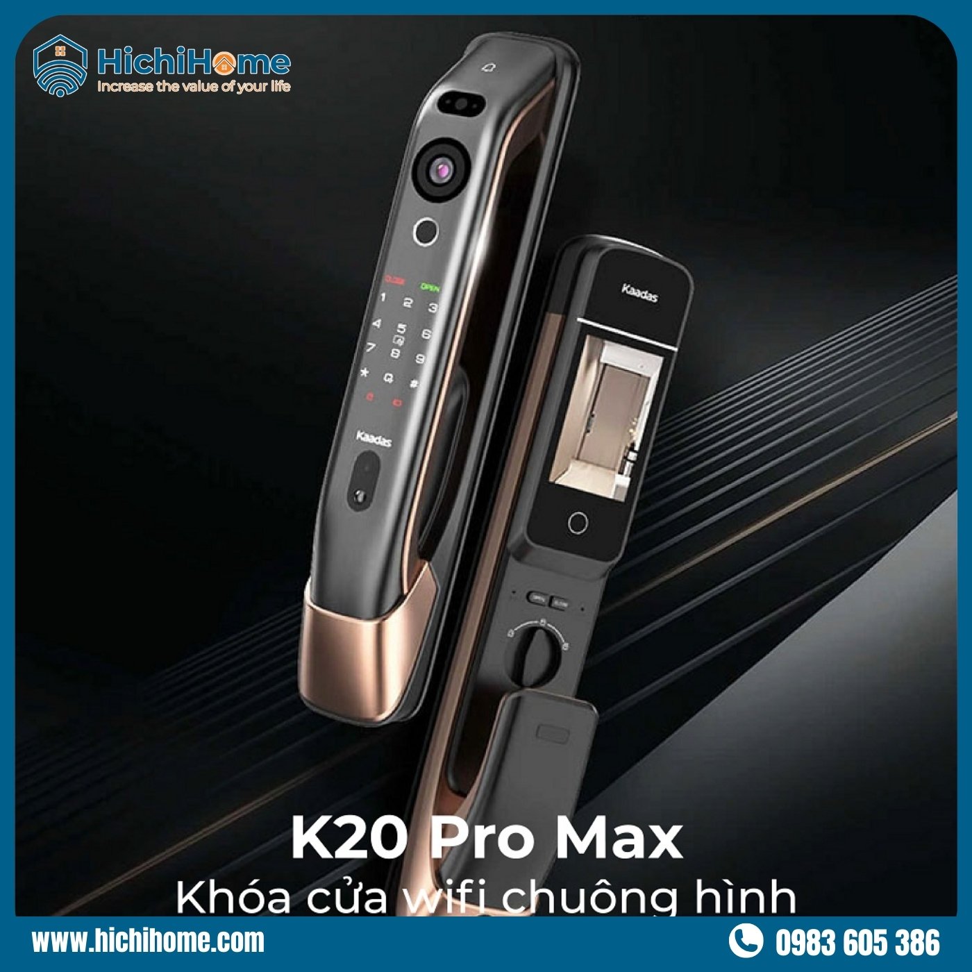 Khóa cửa Face ID Kaadas K20 Pro Max