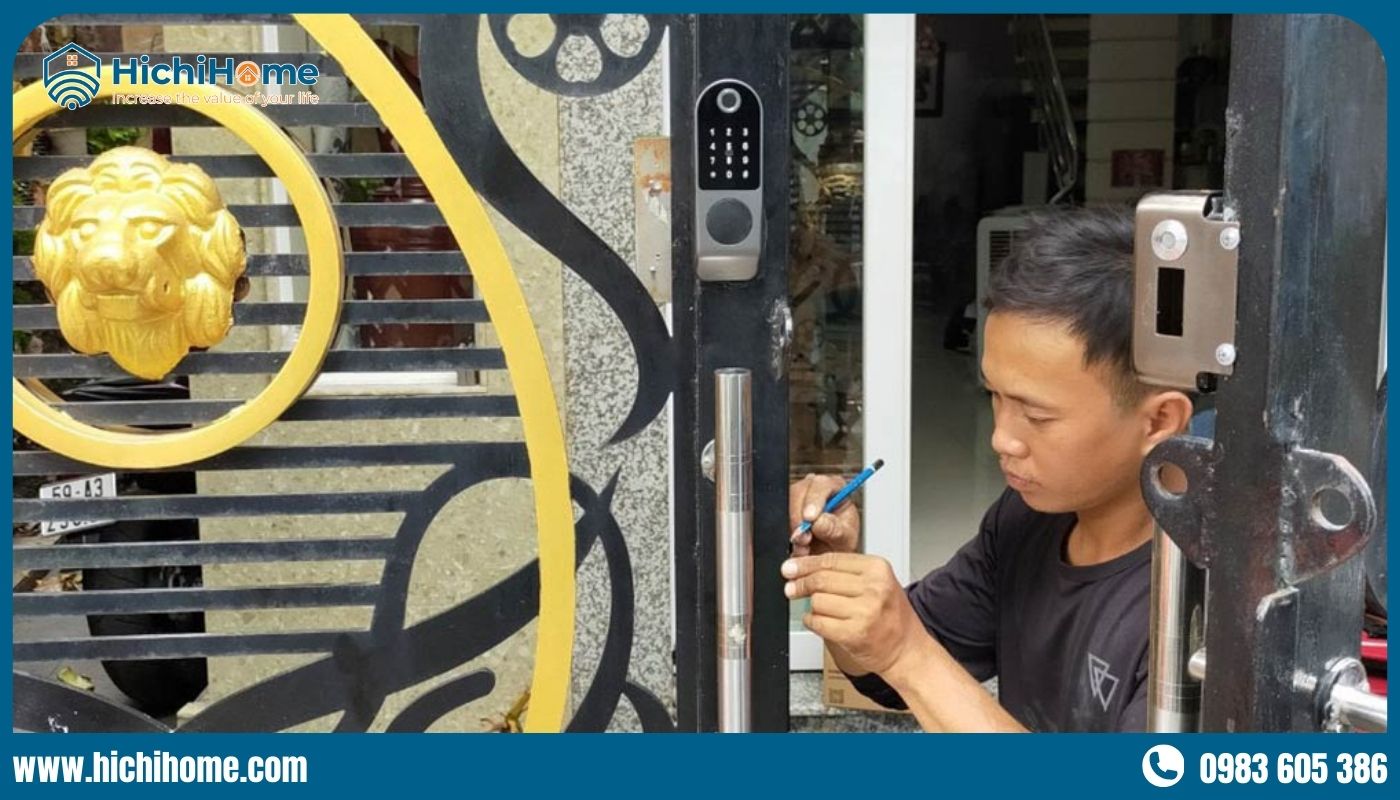 Lắp khóa cửa sắt điện tử cần đảm bảo an toàn và tính thẩm mỹ cao
