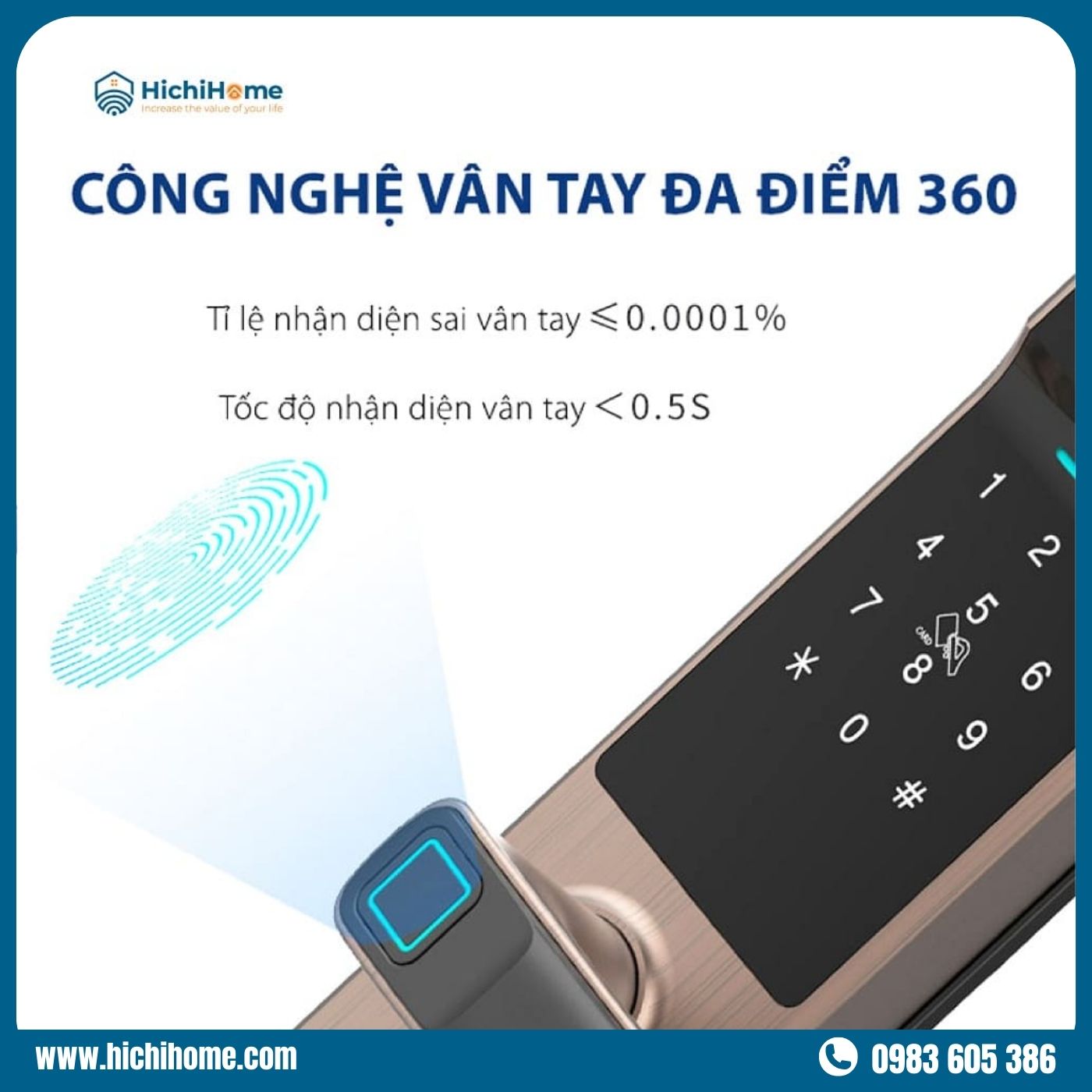 Mẫu khóa cửa điện tử Kitos KT-G300 thông minh bảo mật cao