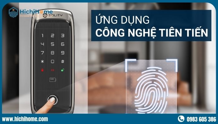 Khoá điện tử không tay nắm sử dụng vân tay