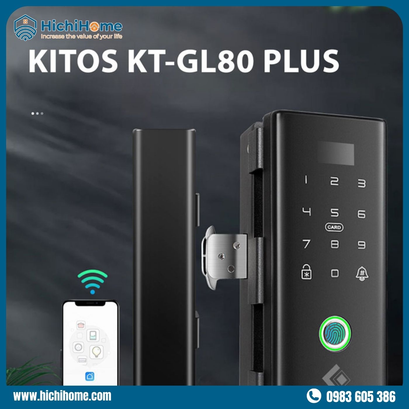 Khoá Kitos KT-GL80 không tay cầm