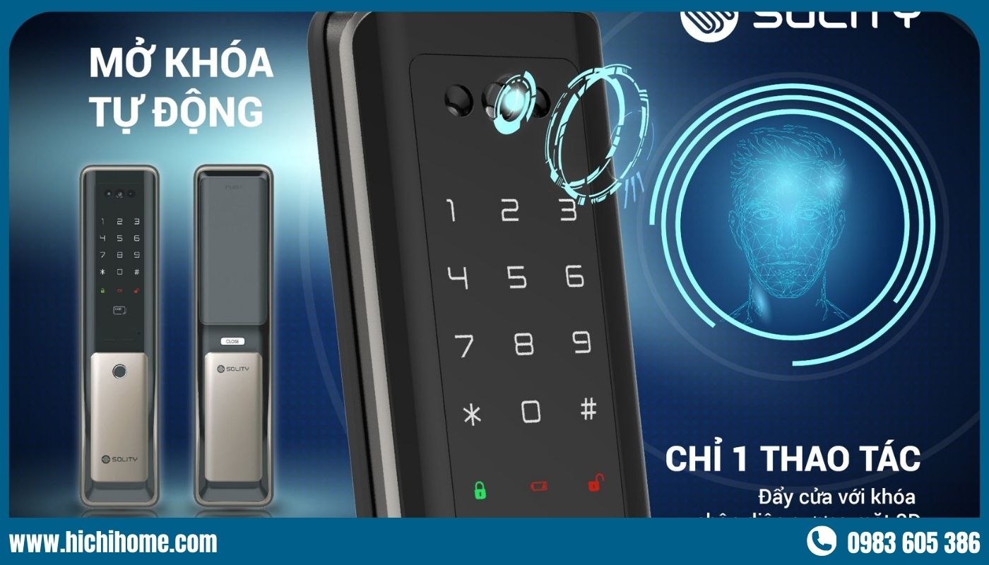 Thay Khóa điện tử Solity GP-6000BAK cho cửa cũ