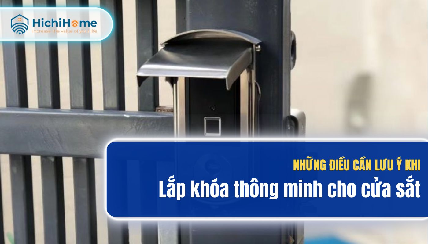 Lắp khóa cửa thông minh cổng sắt