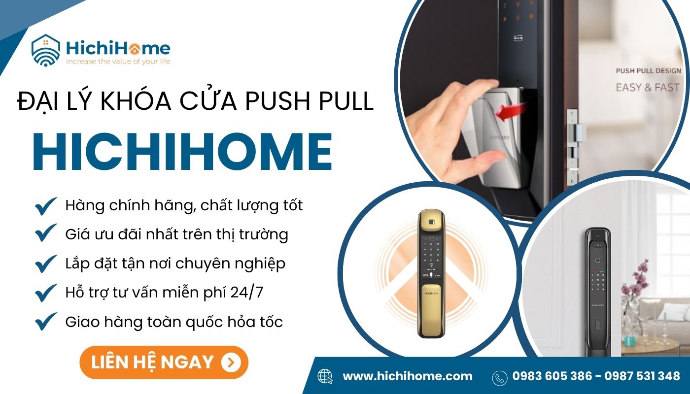 Mua khóa vân tay Push Pull tại HichiHome