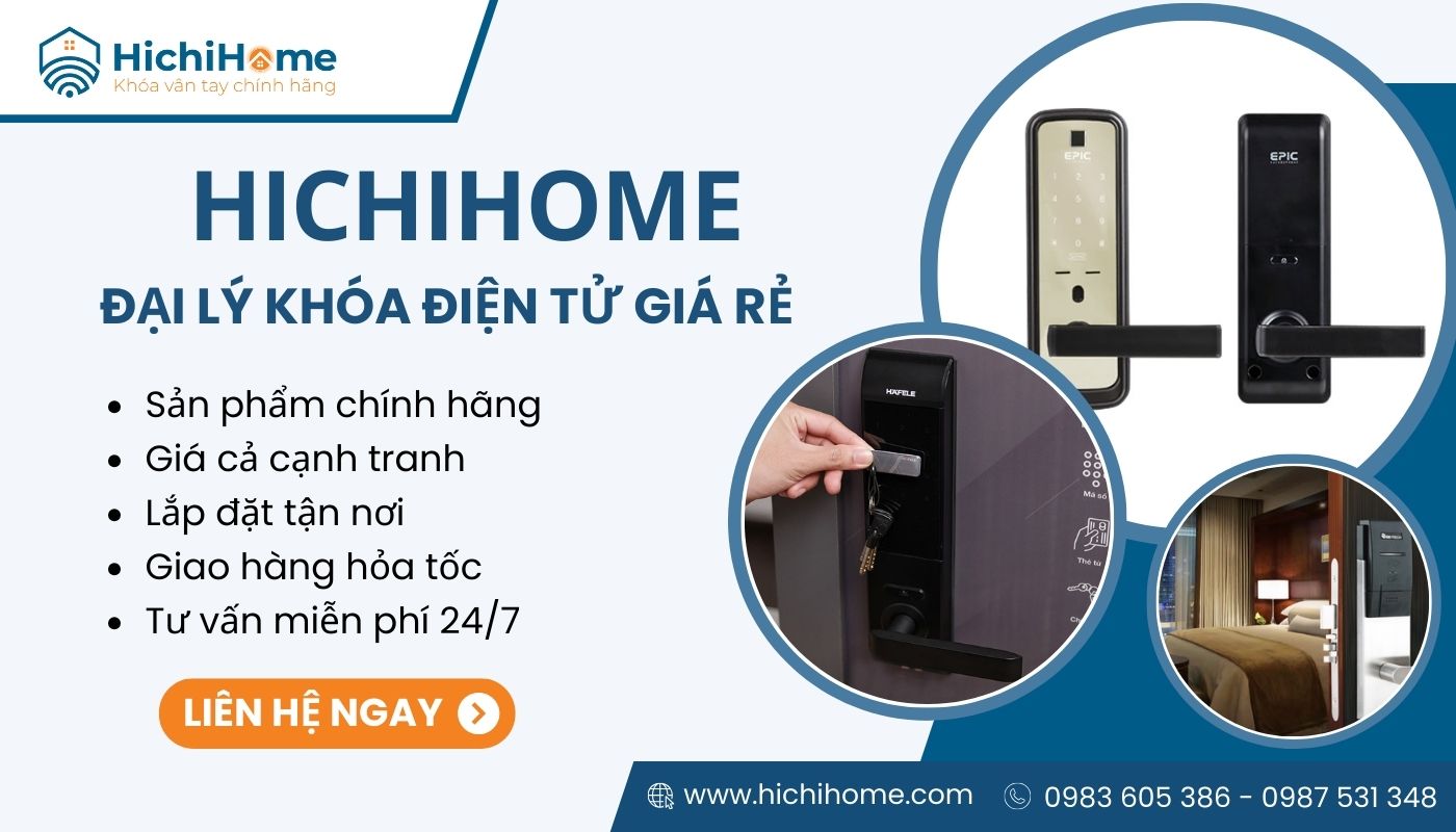 Mua khóa điện tử chính hãng, giá rẻ tại HichiHome