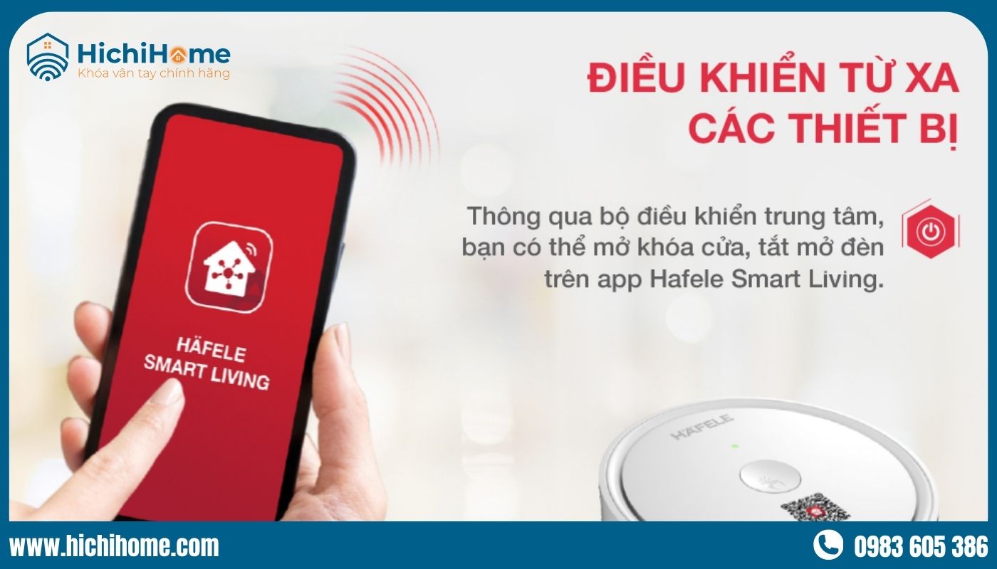 Sử dụng ứng dụng Hafele để điều khiển từ xa các thiết bị khác