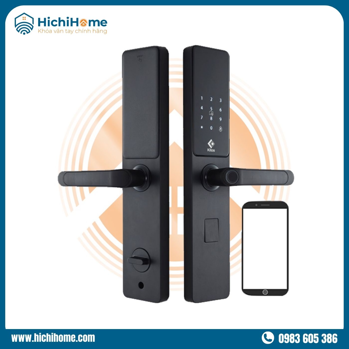 Khóa cửa vân tay tầm trung Kitos E3 Pro 