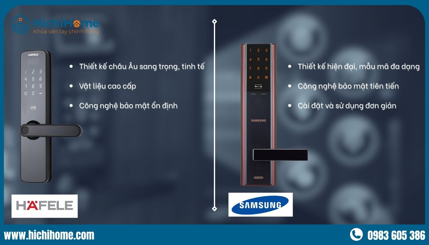 Ưu điểm và nhược điểm khi dùng khóa điện tử hafele và khóa điện tử samsung
