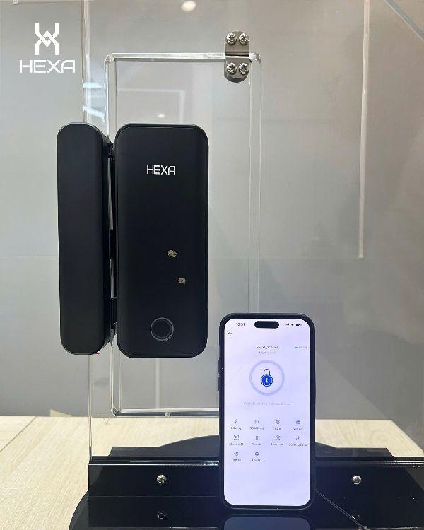 Khóa vân tay cửa kính văn phòng Hexa G200 3 image2 8